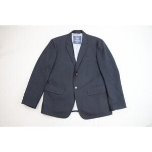 American Eagle Blazer Mens Large Navy Blue‎ Wool Blend 2-Button Single Breasted